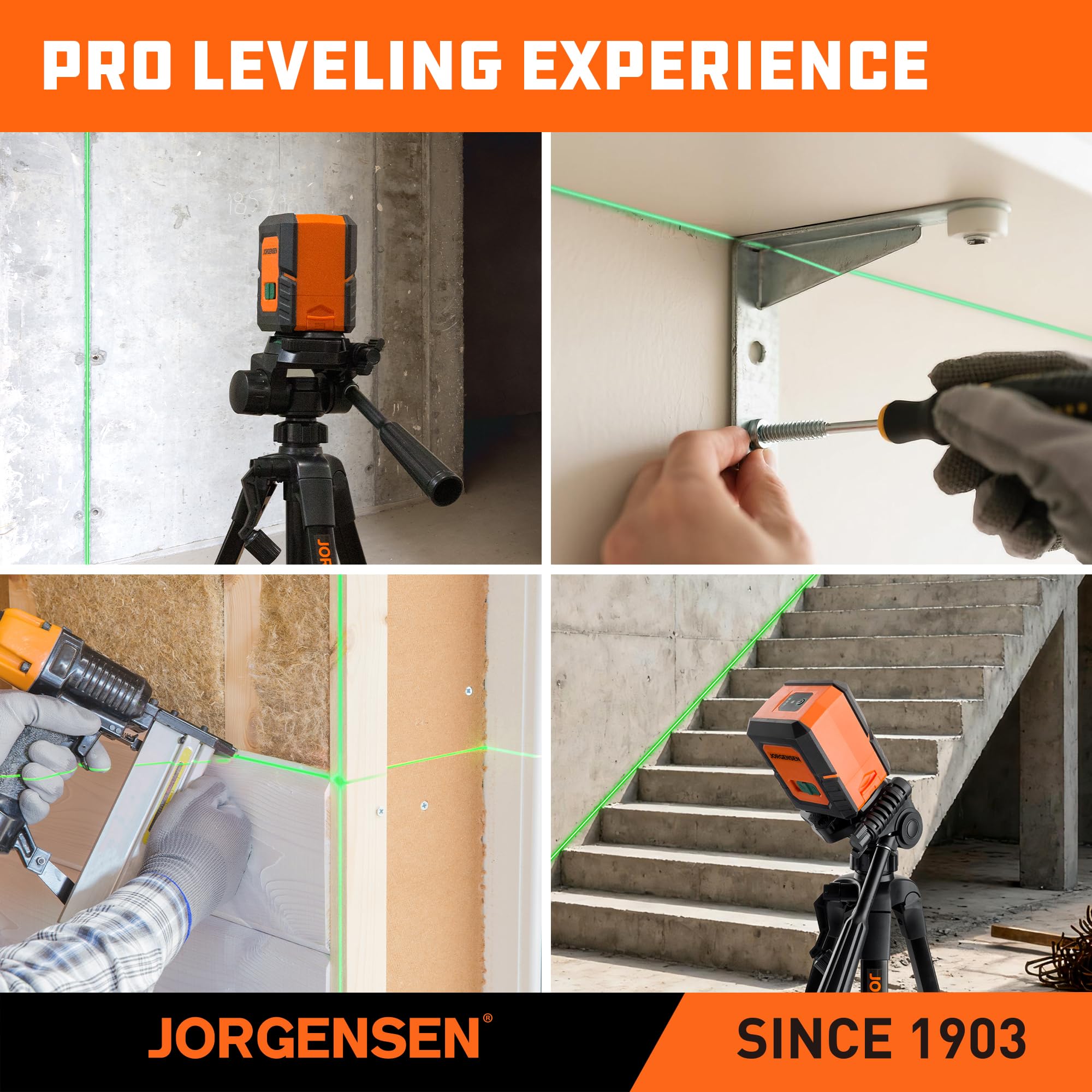 Jorgensen bundle includes batteries and user manual.