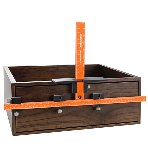 Jorgensen cabinet hardware jig tool with aluminum body for precise hole drilling