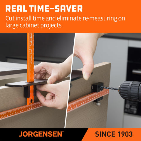 Jorgensen chamfered corners protect furniture and hands during install