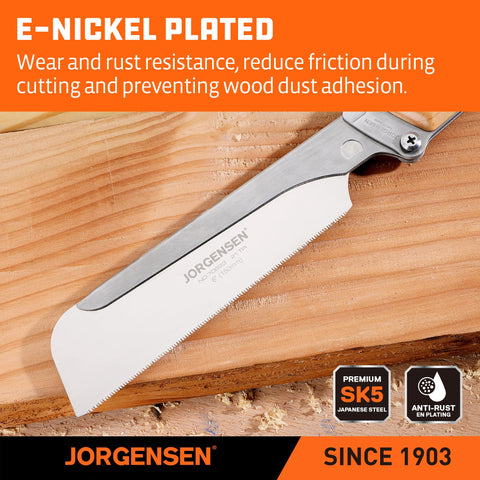 Jorgensen coated blade reduces friction for easier cutting.