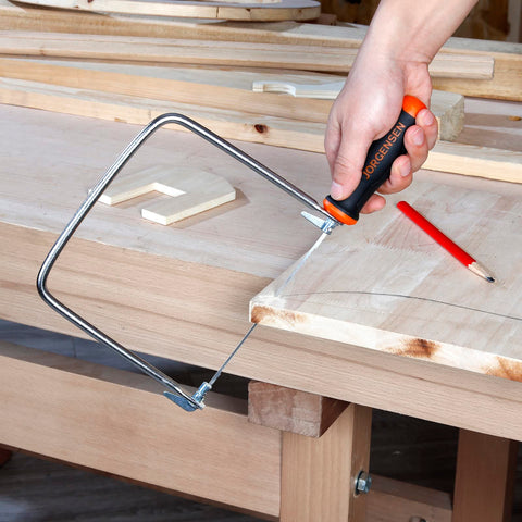 Deep frame supports wide cuts in woodworking with JORGENSEN