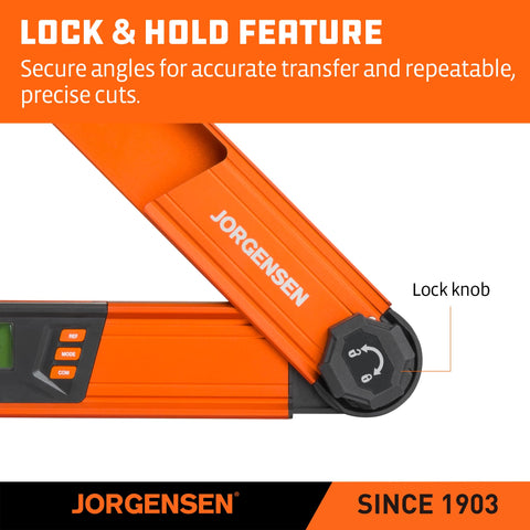 Jorgensen angle finder lock knob secures angle for stable measurements