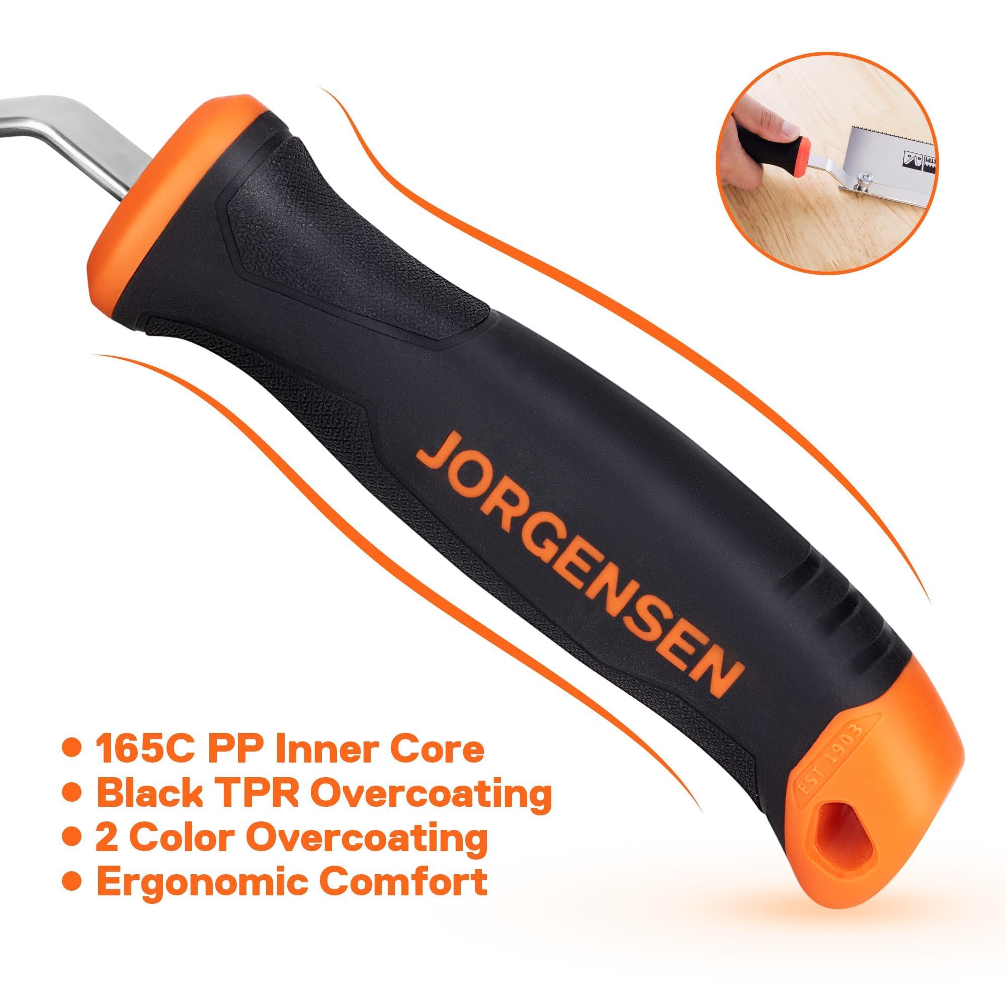 Jorgensen flush-cut capability for clean finishes.