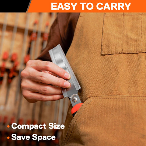 Jorgensen ergonomic non-slip handle supports comfortable grip during use.