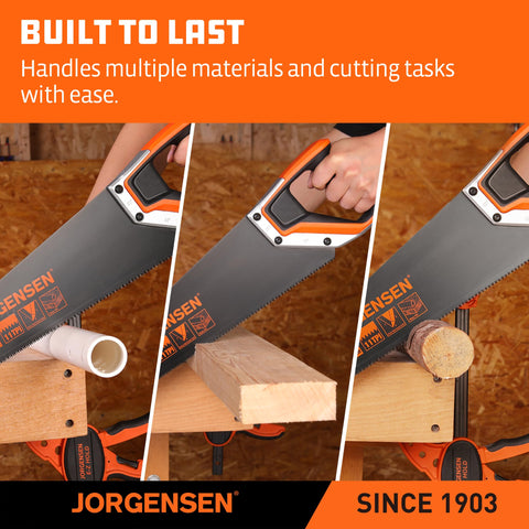 Jorgensen ergonomic soft-grip handle enhances comfort during long tasks