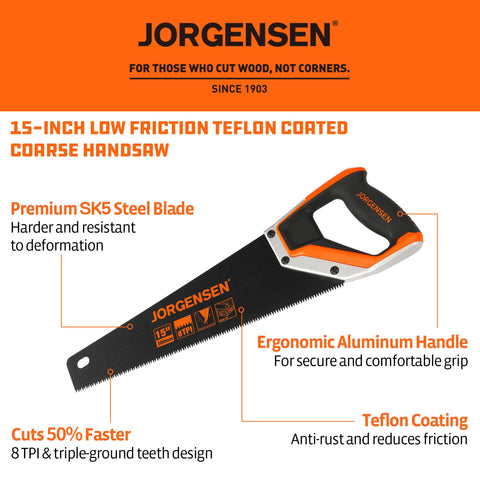 Jorgensen ergonomic handle close-up highlighting non-slip grip for comfort