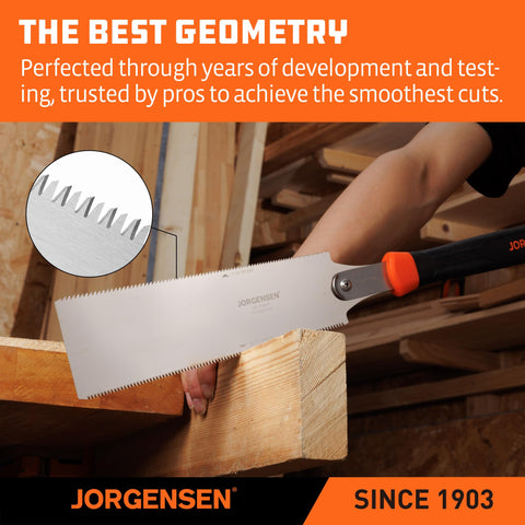 Jorgensen pull saw coarse edge 7-12 TPI for fast rip cuts along grain