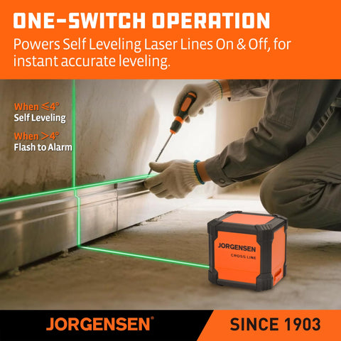 Jorgensen laser level includes 1/4-20 plate for easy quick releases