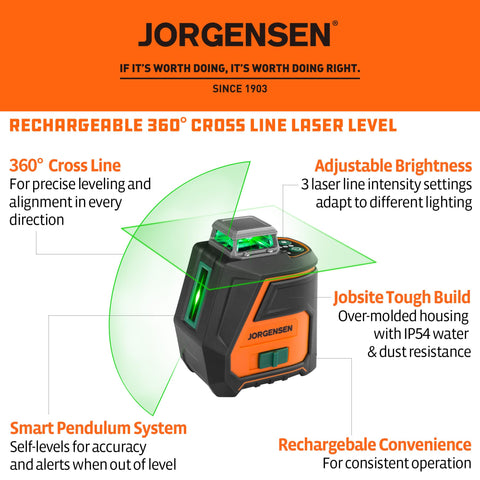 Jorgensen adjustable tripod extended to full height for versatile positioning.
