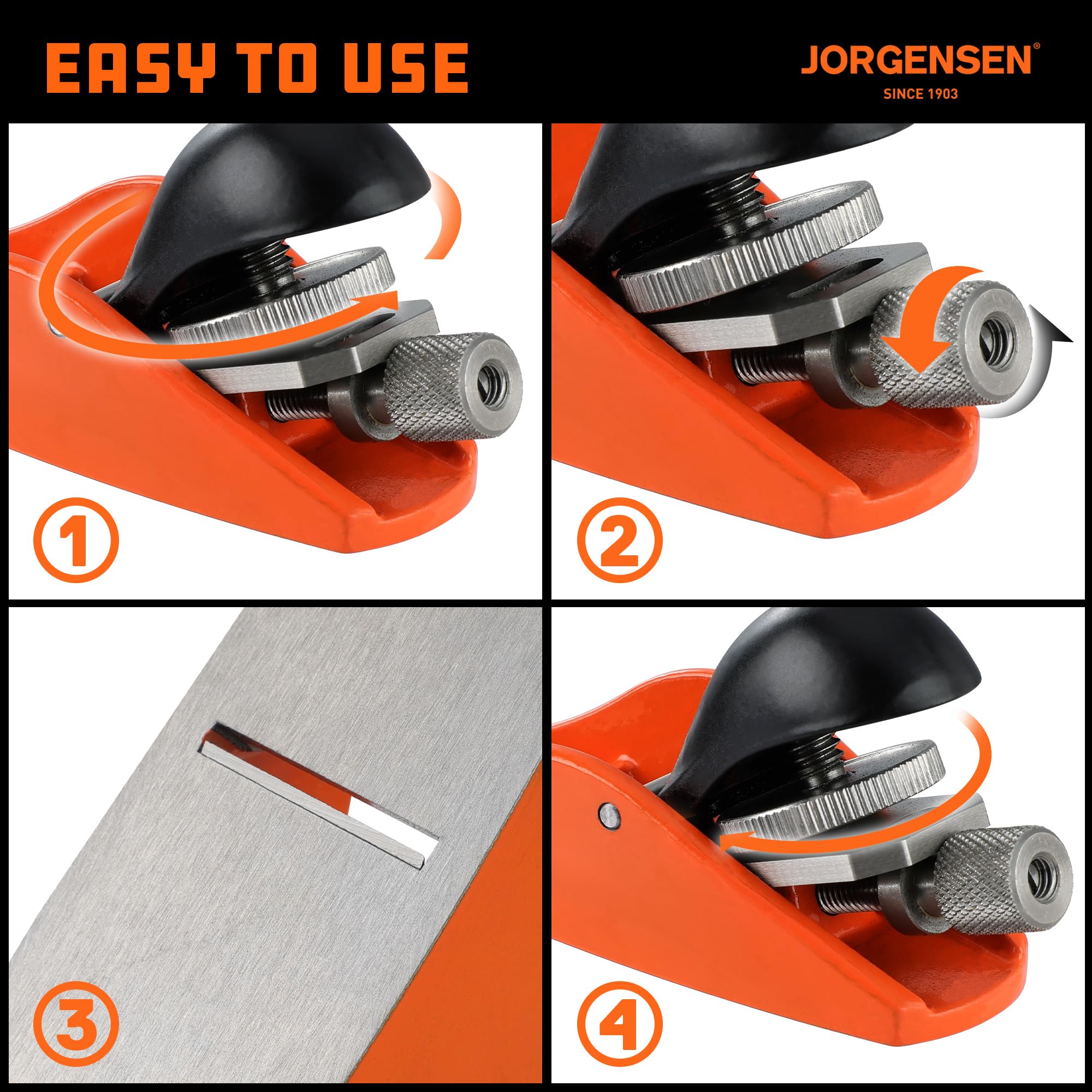 JORGENSEN No.101 body and blade materials ready for tough tasks.