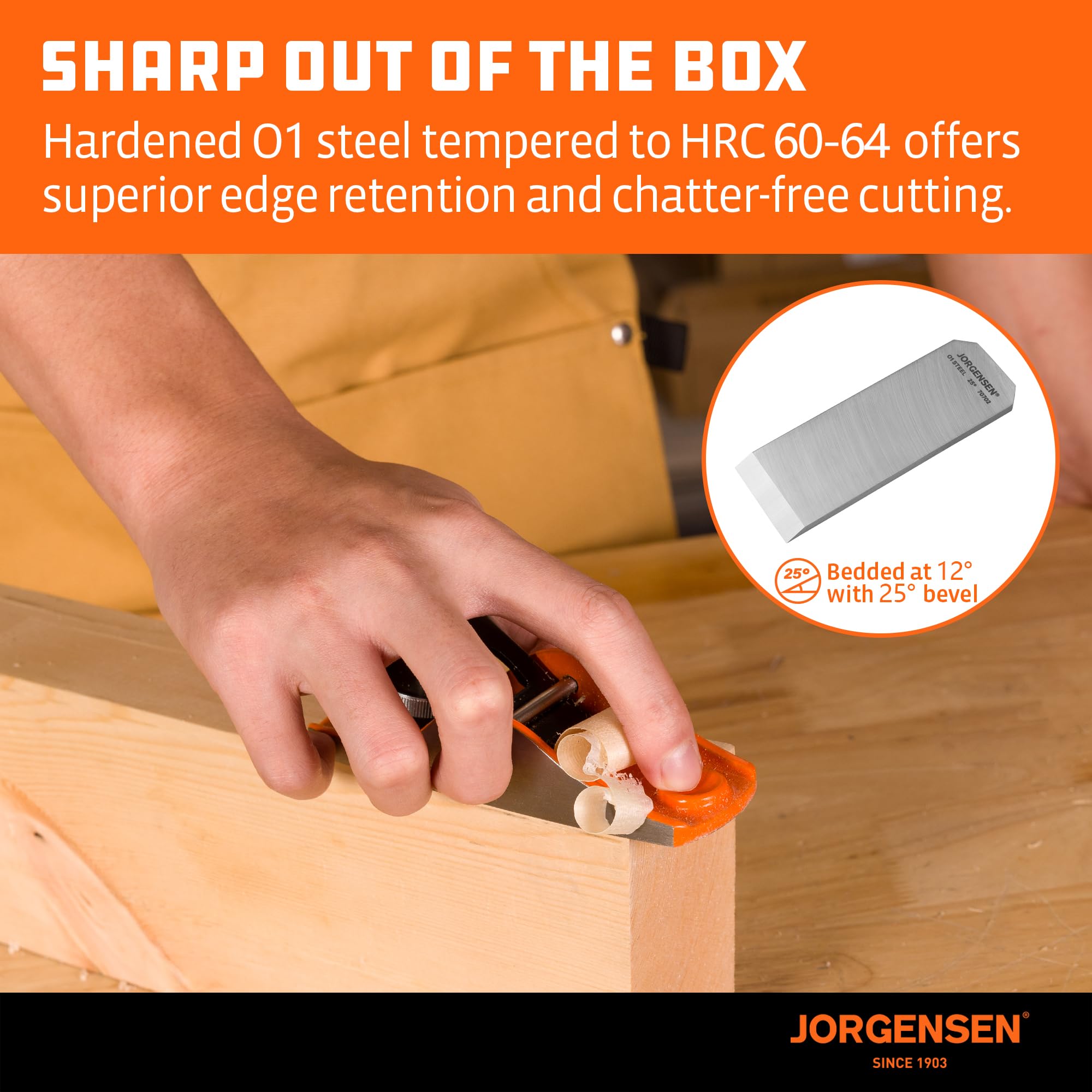Jorgensen No.102 zinc alloy lever cap provides secure clamp during planing