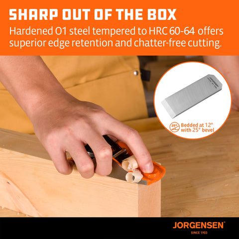 Jorgensen No.102 zinc alloy lever cap provides secure clamp during planing