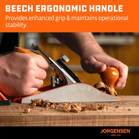 Jorgensen No.4 shavings on board illustrating efficient planing.