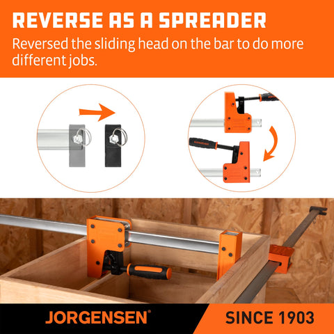 Jorgensen orange-protected jaws reinforce strength while protecting surfaces