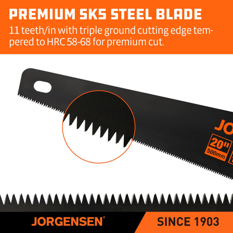 Jorgensen pro saw handle with ergonomic grip reduces fatigue