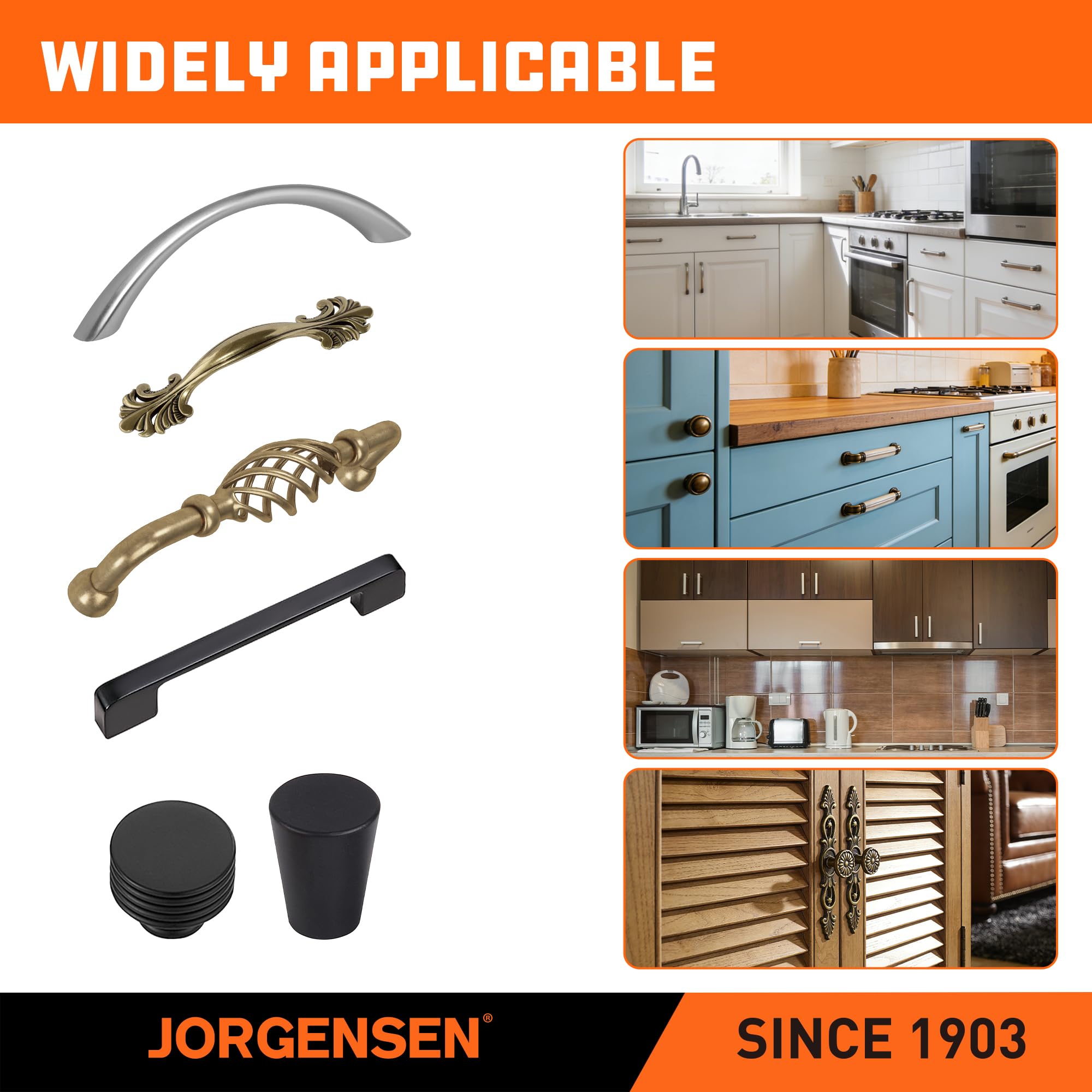 Jorgensen professional installation helper for knobs, pulls, and handles