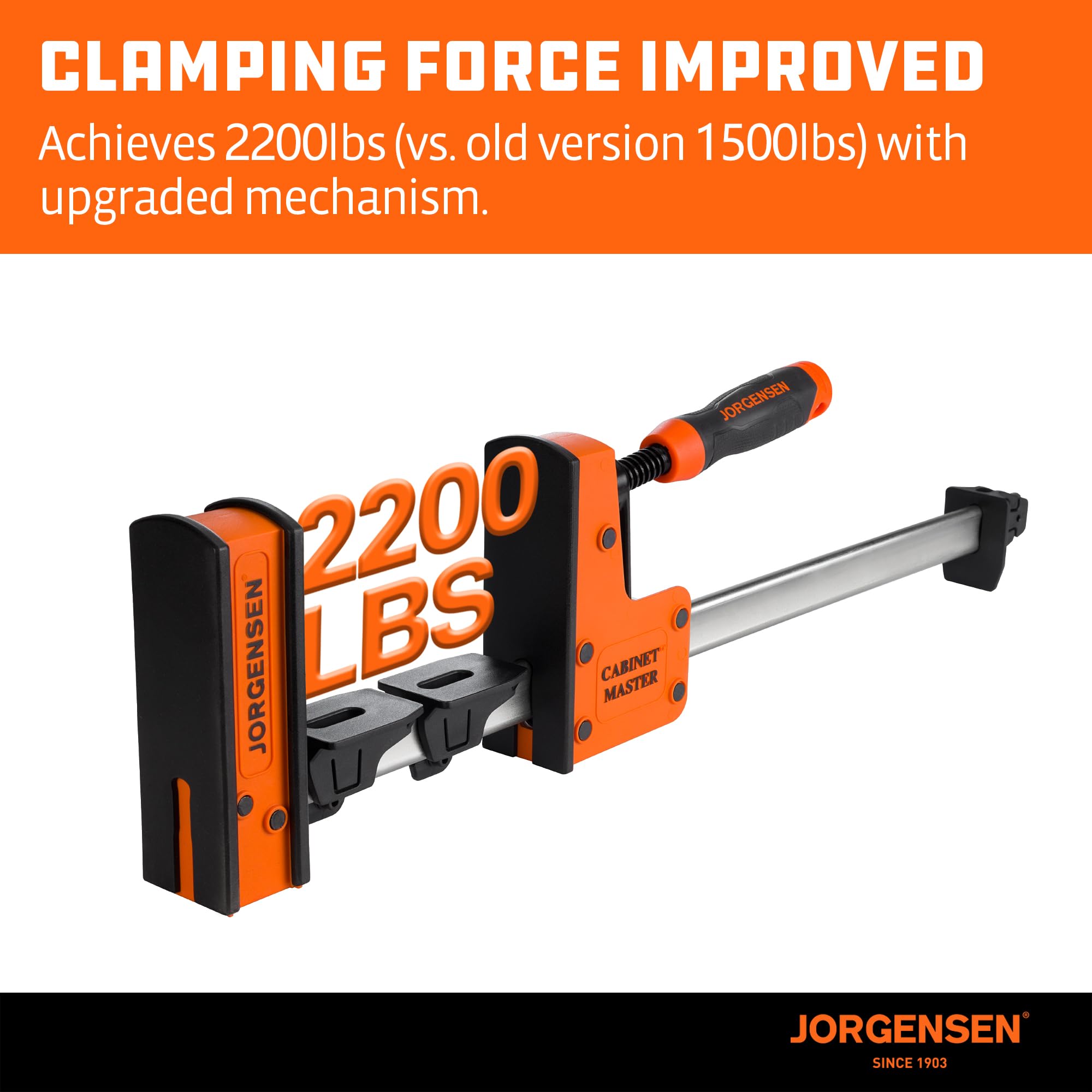 Jorgensen quick-release feature enables fast repositioning without losing alignment