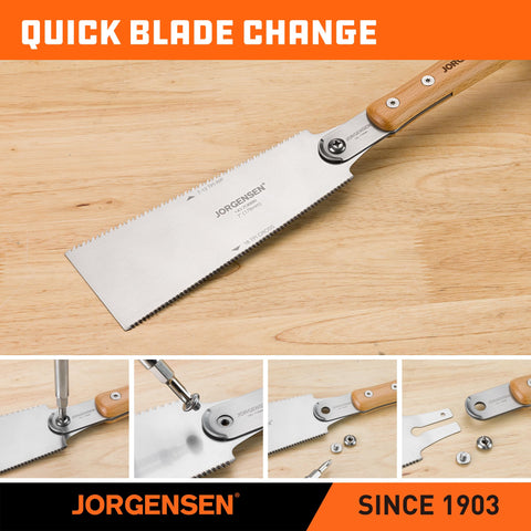 Ergonomic beech handle on Jorgensen Ryoba for comfortable use