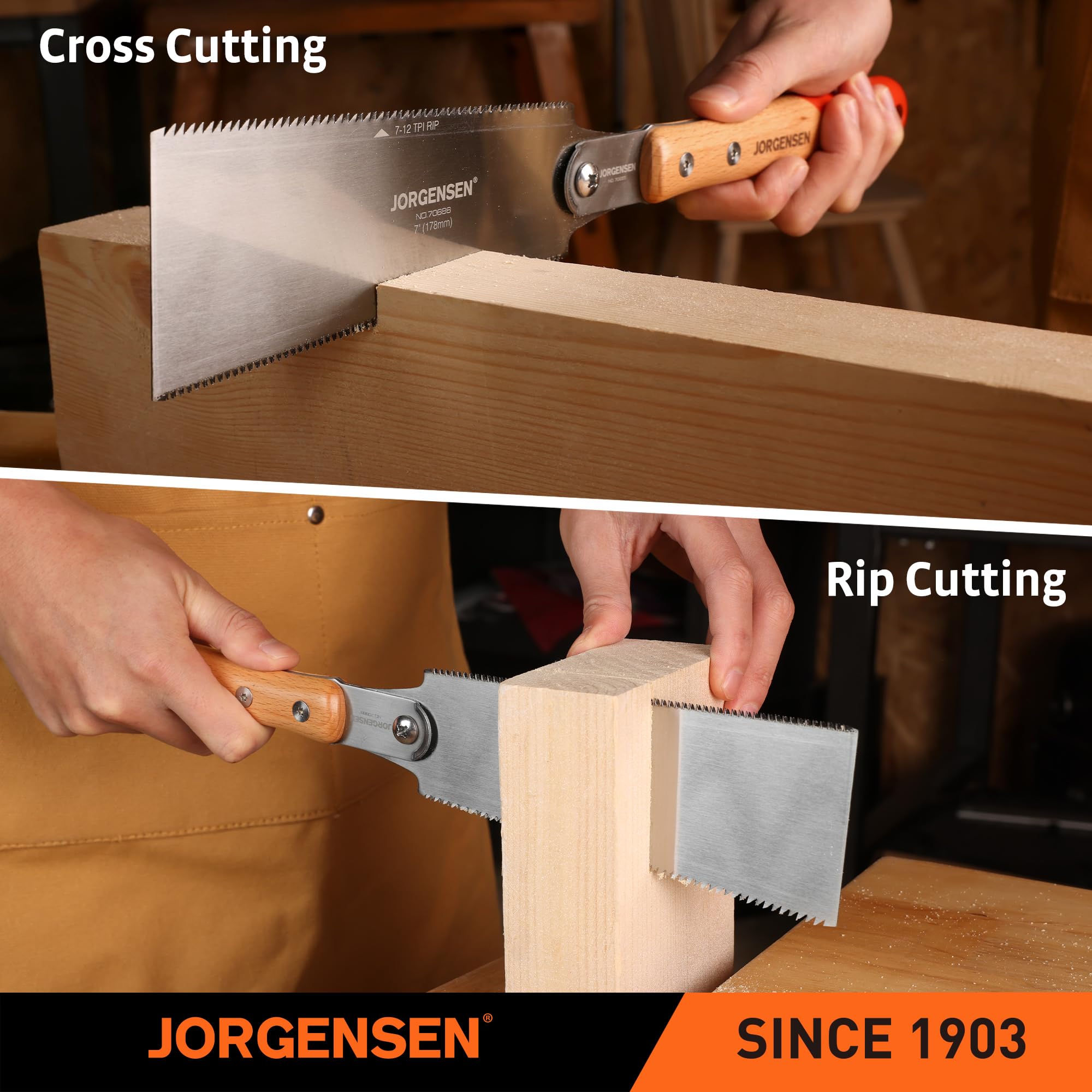 Saw in action: Jorgensen Ryoba cutting wood smoothly