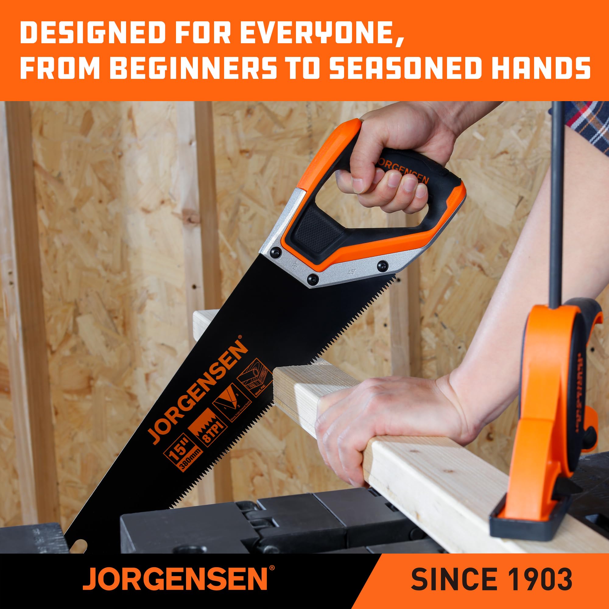 Jorgensen compact 15-inch saw fits in a toolkit for DIY projects