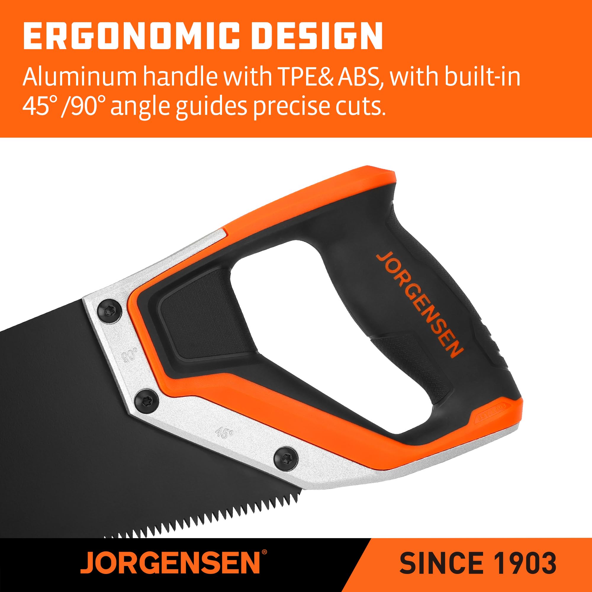 Jorgensen saw in action cutting wood demonstrates aggressive, efficient performance