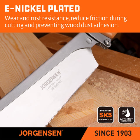 Jorgensen SK5 steel blade provides durability and wear resistance.