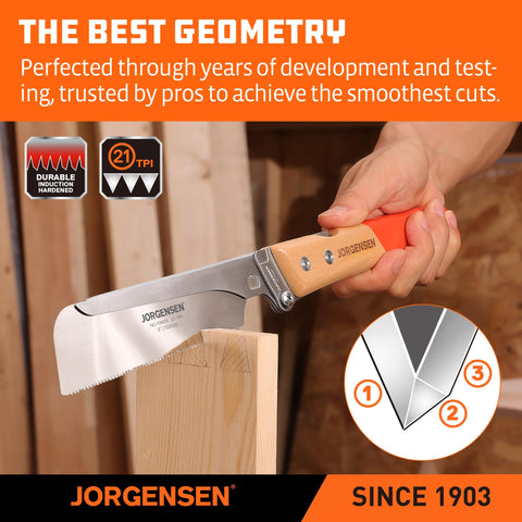 Jorgensen SK5 steel blade with nickel coating for durability and smooth cuts.