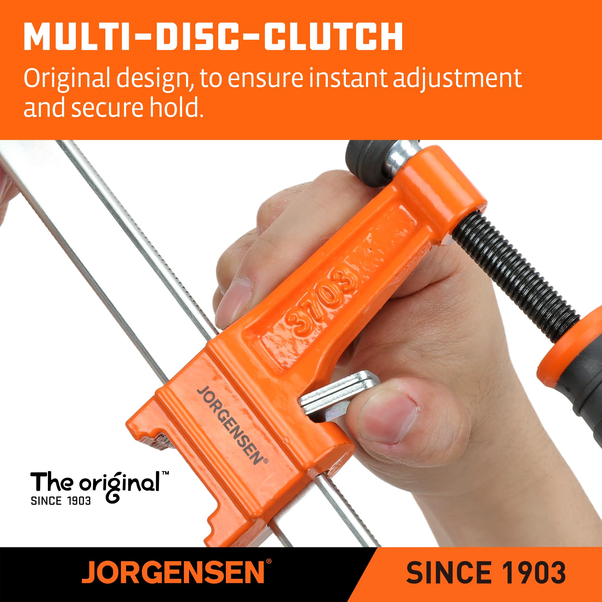 Jorgensen soft plastic pads protect workpieces during clamping.