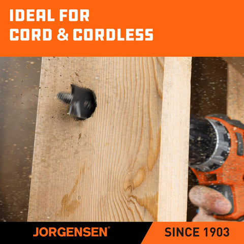 Jorgensen spade bits delivering clean holes in wood