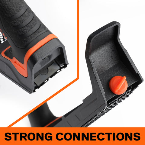 Jorgensen knob and bolt connection ensures solid stability.