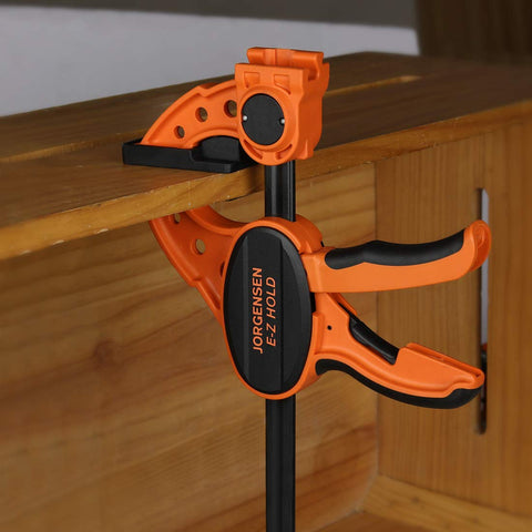 Two clamps combine tool-free for larger opening in Jorgensen system