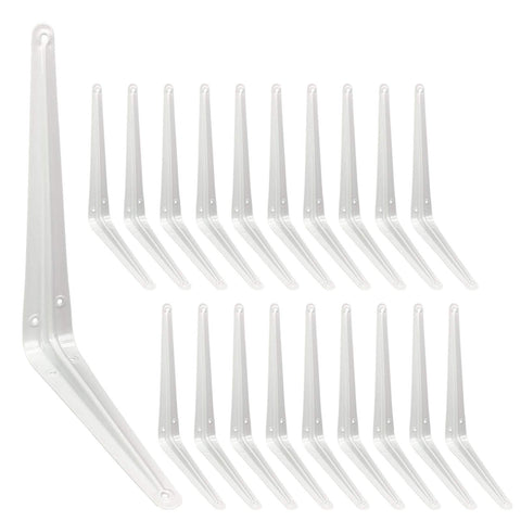 Joroamp 12-inch shelf brackets in white offer sturdy, space-saving storage.