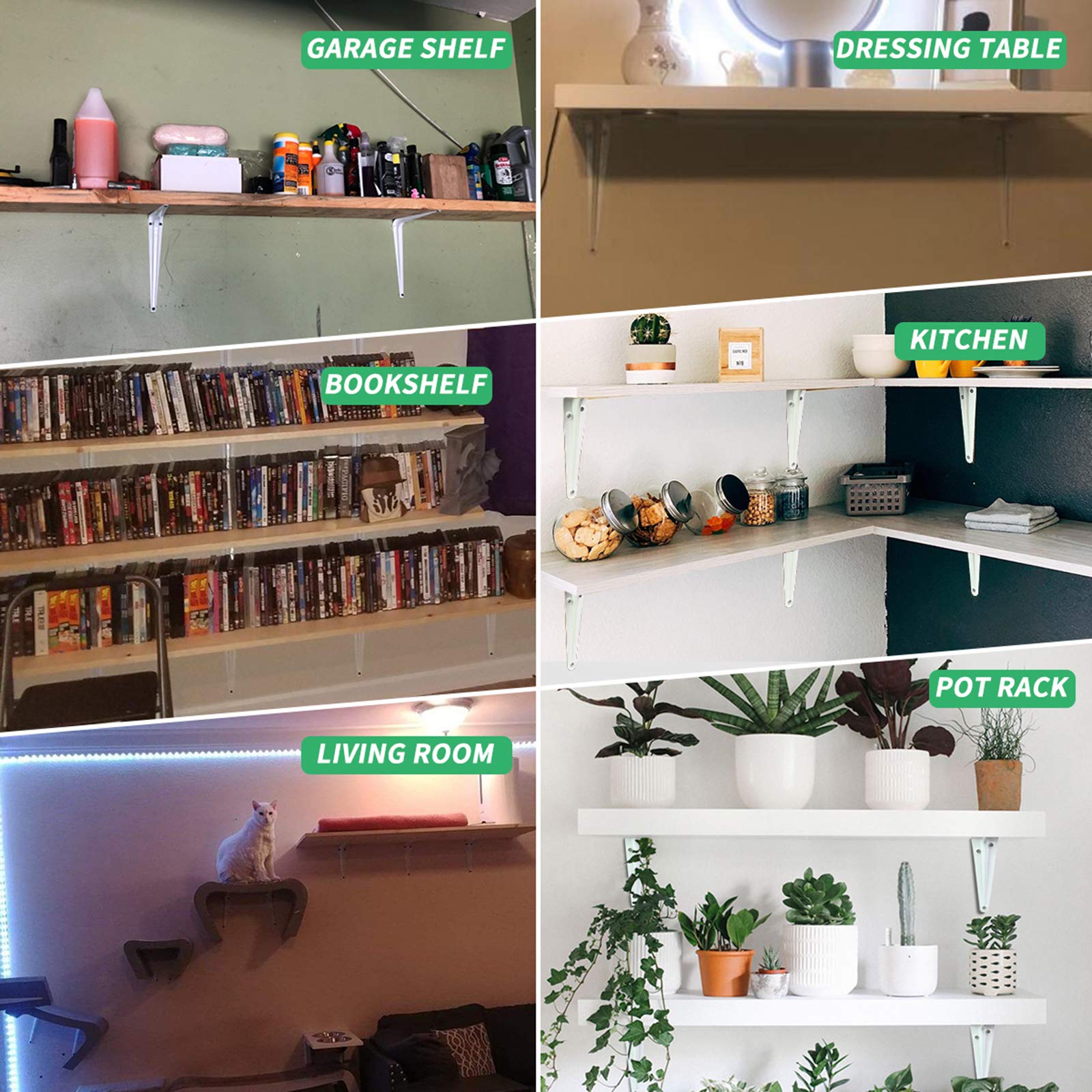 Joroamp 20-pack shelf brackets suitable for a range of DIY projects.