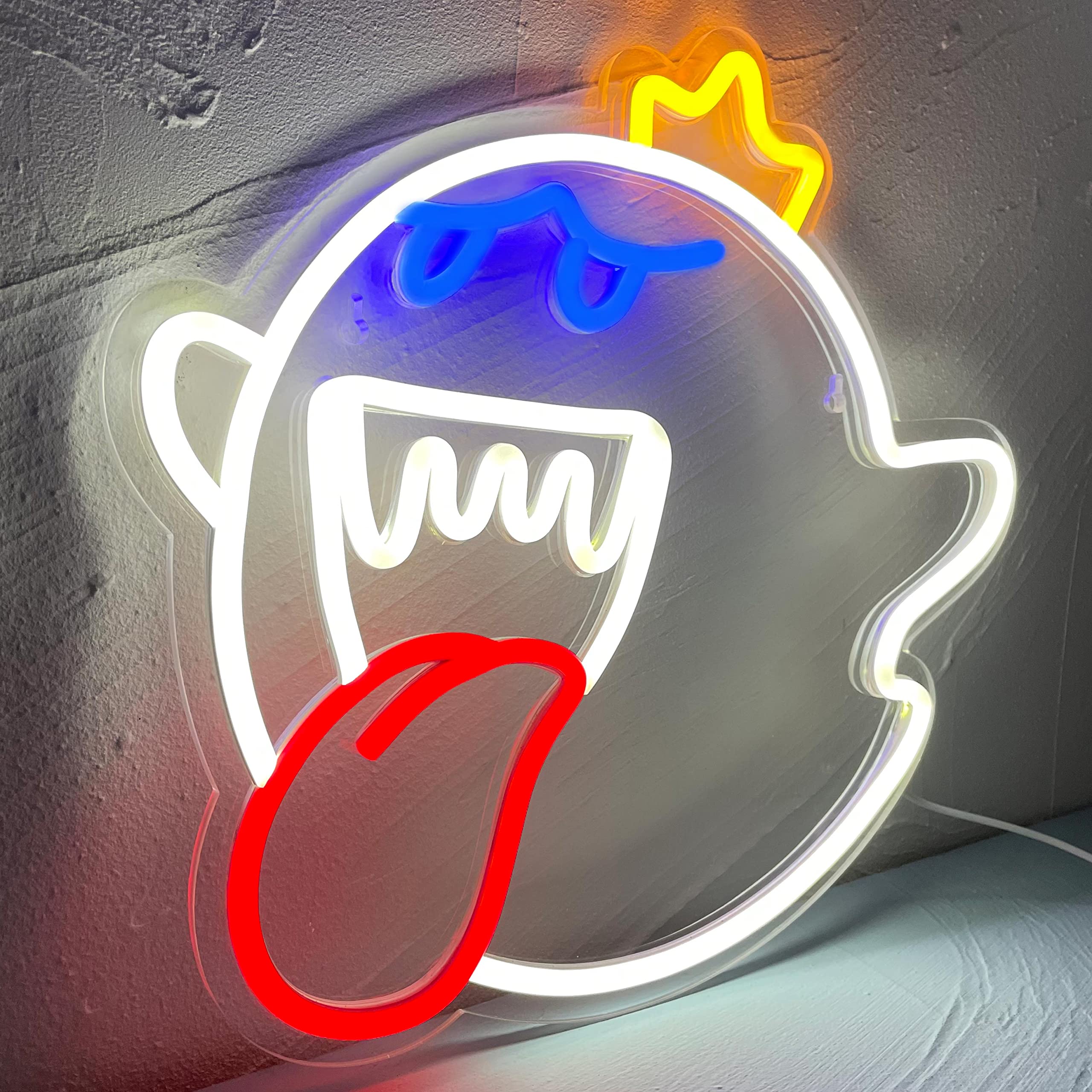 JOSEBRU King Boo neon sign USB-powered convenience for desks and shelves
