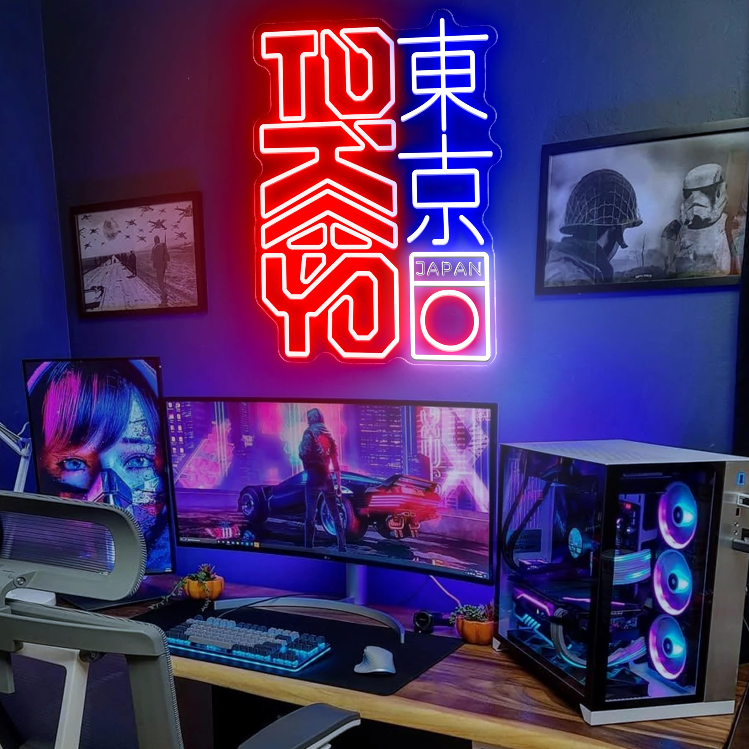 JOSEBRU Tokyo Neon Sign bedroom decor enhances modern space