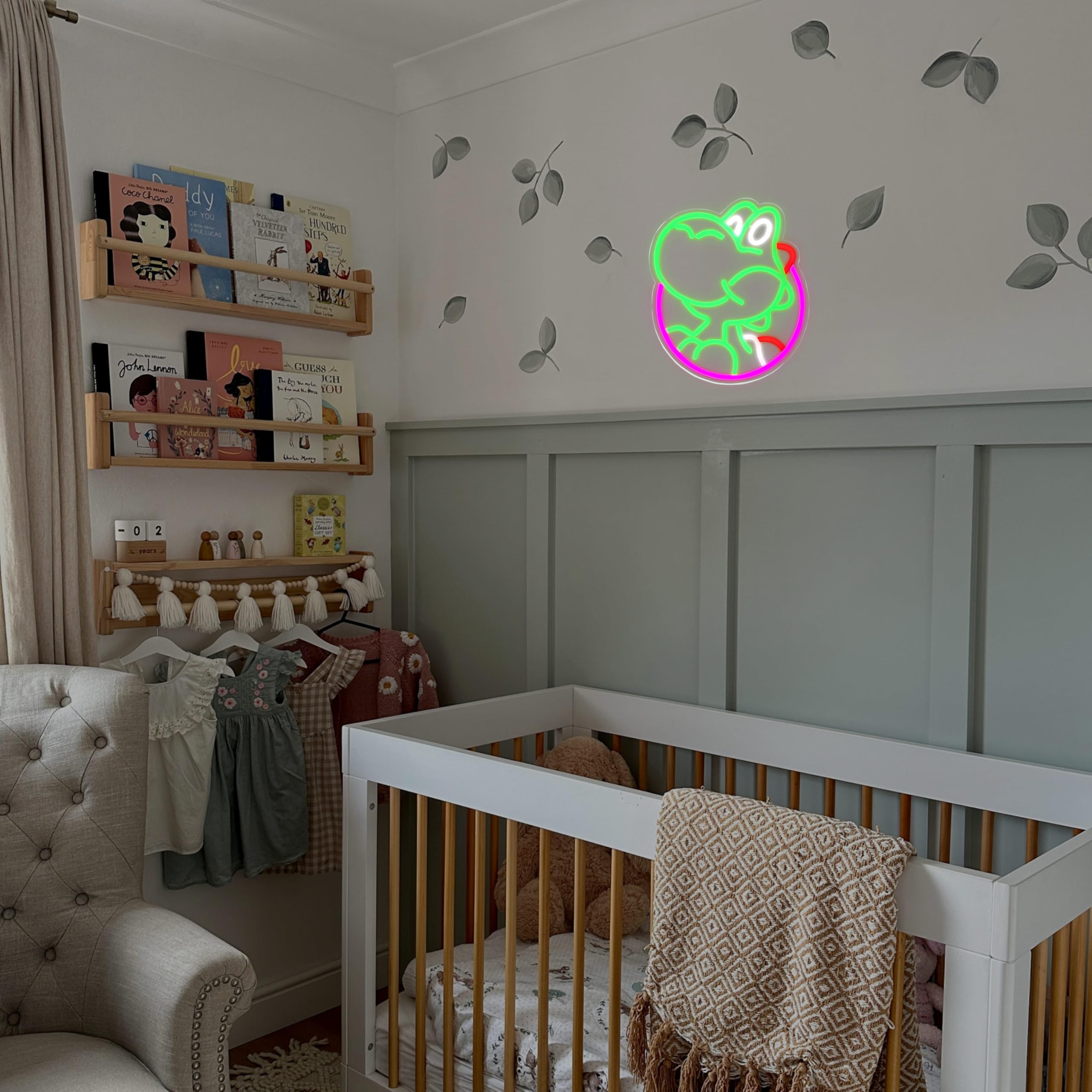 JOSEBRU Yoshii neon sign includes a dimmer for adjustable brightness and mood control.