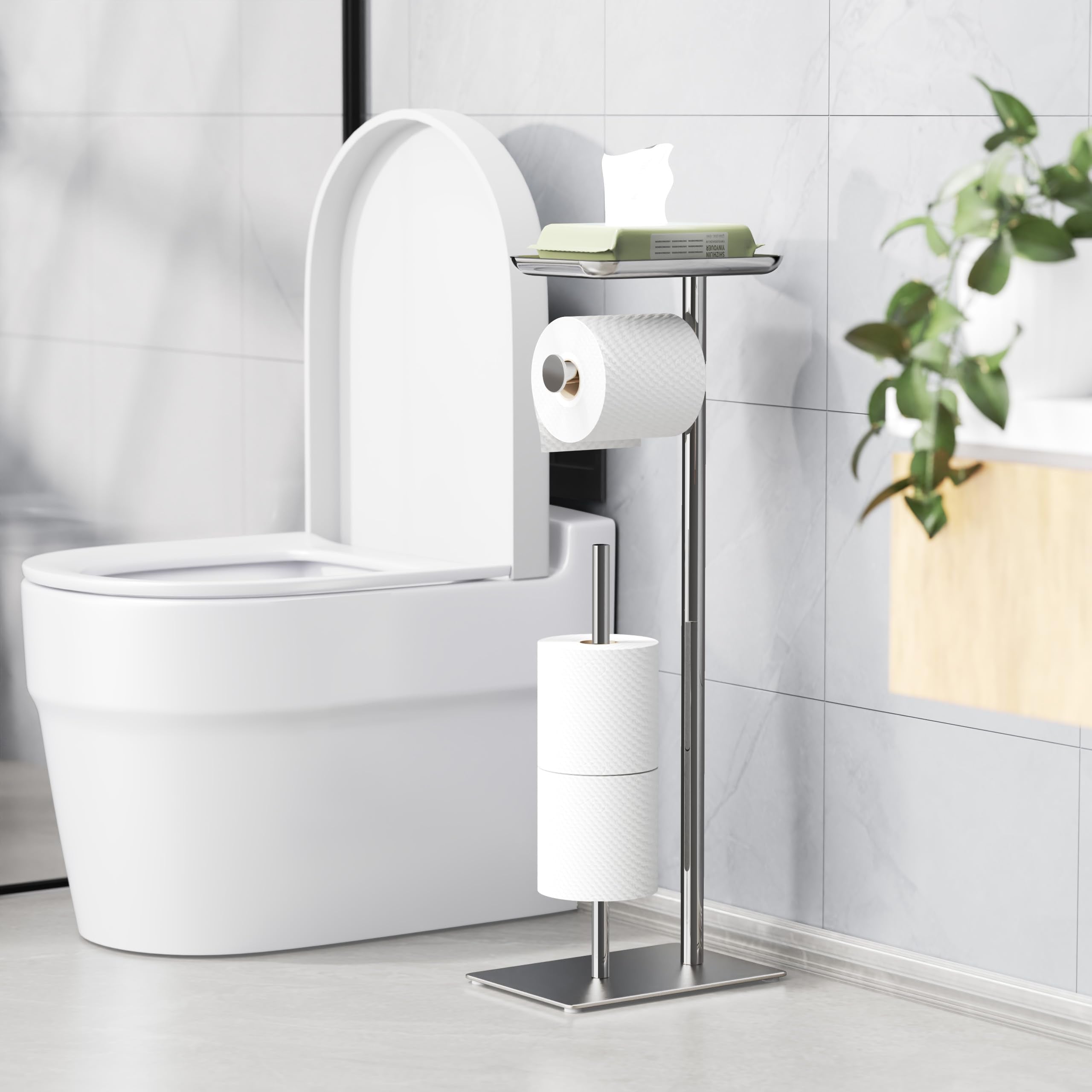 Josmimic compact stand adds space-saving storage
