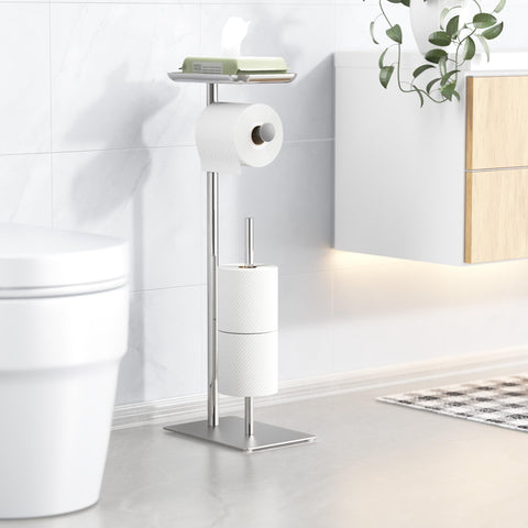 Josmimic free-standing stainless steel dispenser for durable bathroom organization