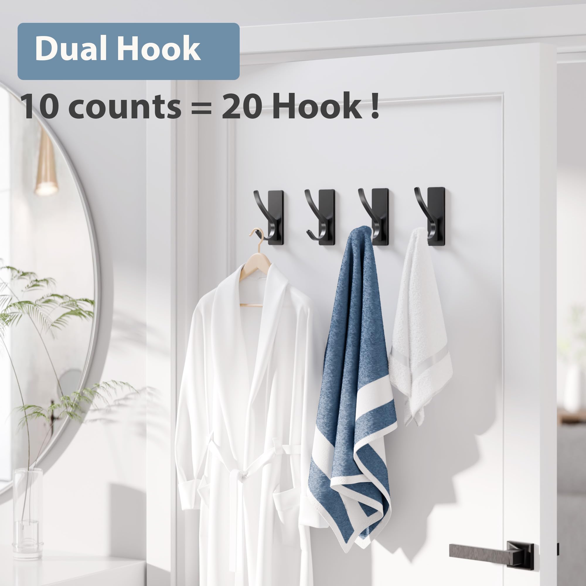 Josmimic loofah towel hanger on wall ready for use
