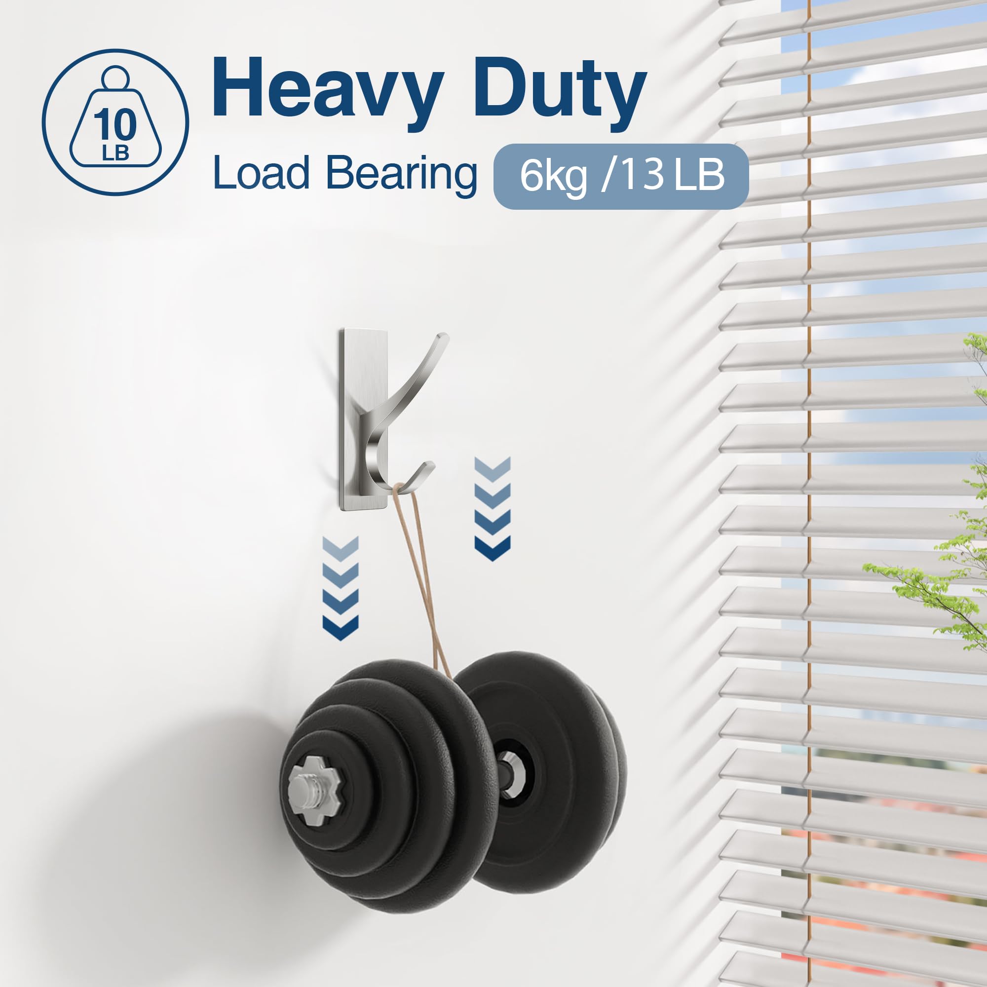 Josmimic towel hook on door in brushed nickel finish adds modern touch.