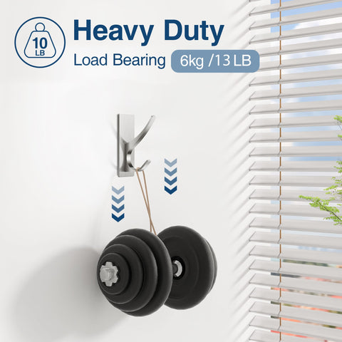 Josmimic towel hook on door in brushed nickel finish adds modern touch.