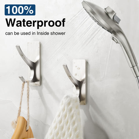 Josmimic robe hanger hook close-up shows rust-resistant aluminum alloy design.