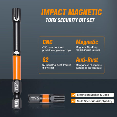 JOSQNNIA CNC-machined magnetic tips ensure secure screw placement during tasks