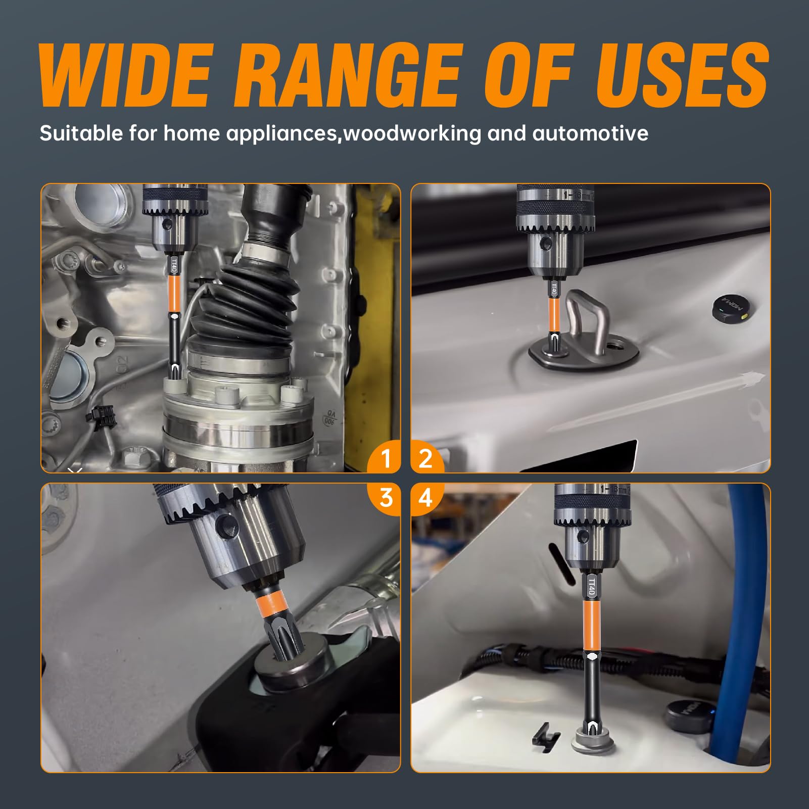JOSQNNIA heavy-duty magnetic screwdriver set minimizes wobble during impact work