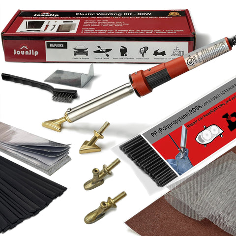 JOUNJIP plastic welding kit deluxe iron stand keeps tools organized for quick repairs