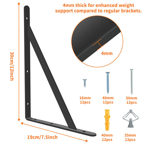 Joumoswk wall-mount 90-degree brackets secure clean corner shelves