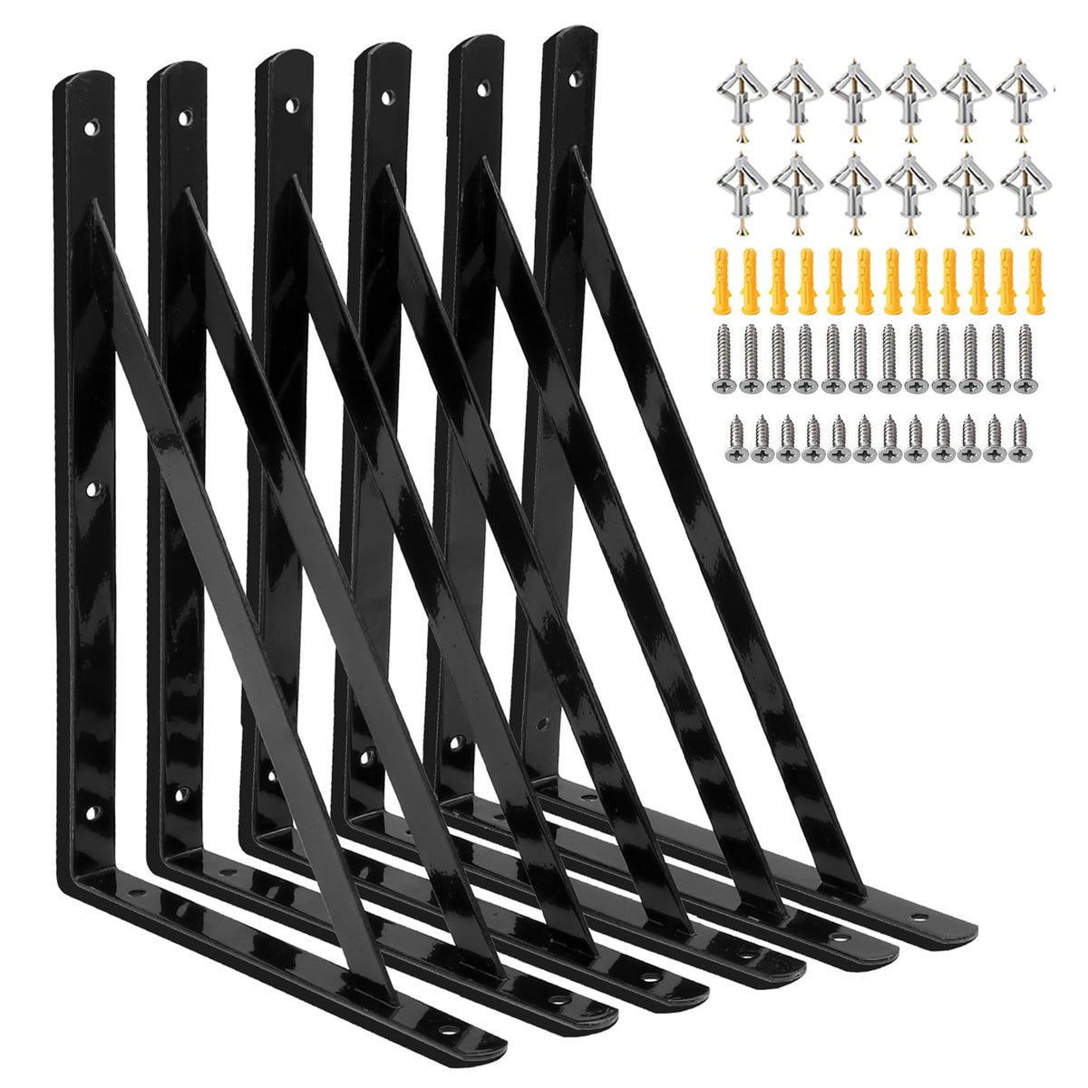 Joumoswk heavy-duty 12x8 inch brackets provide strong shelf support for any room