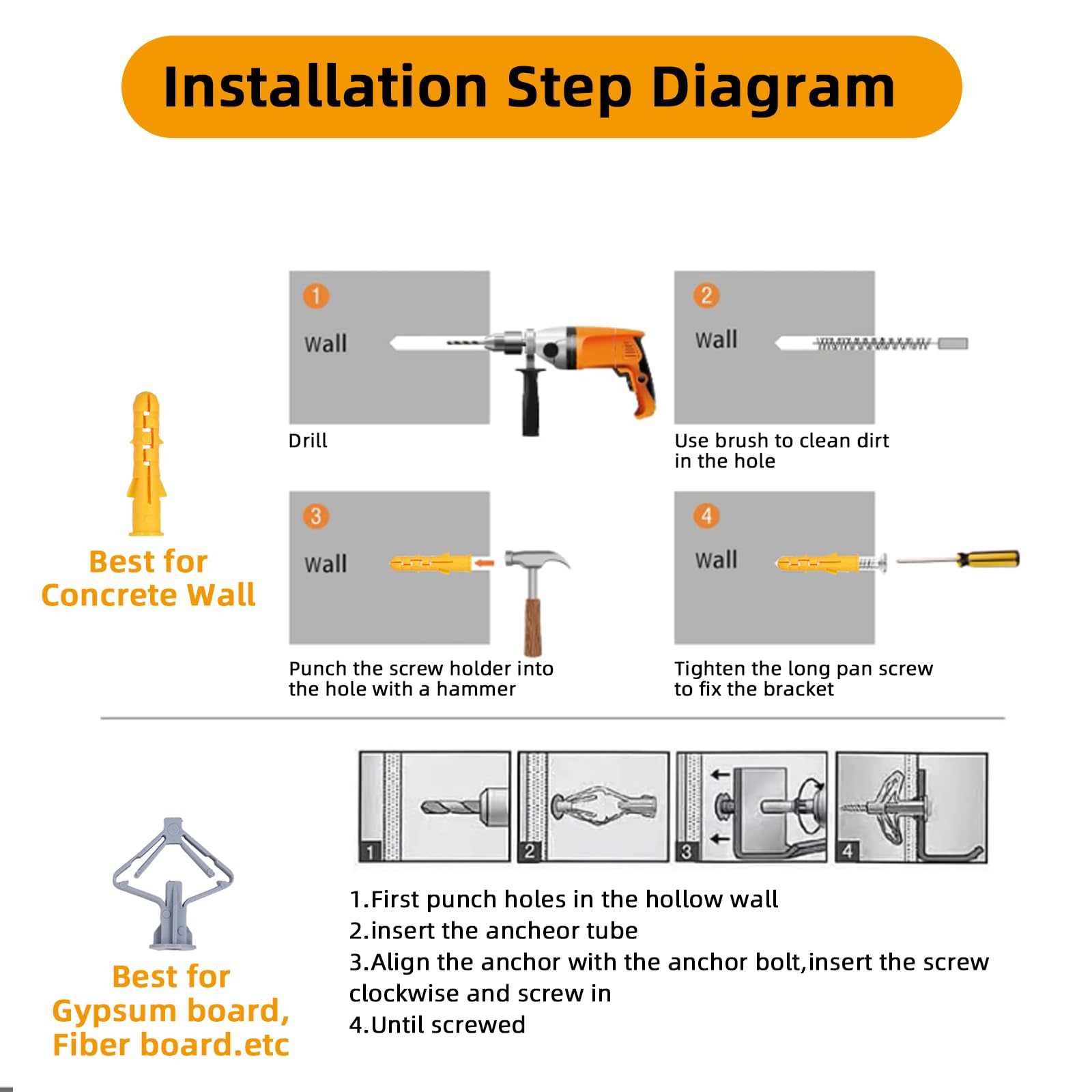 Joumoswk metal L-brackets bulk kit for garage, kitchen, and workshop