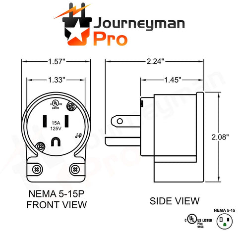 Journeyman-Pro grounding-terminal supports safe grounding in 2P3W configurations.
