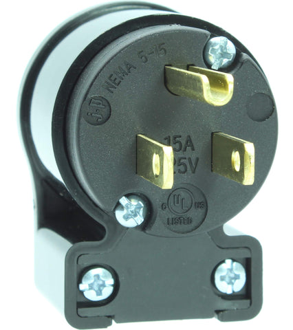 Journeyman-Pro 515AN right-angle plug saves space for tight setups and 125V power needs.